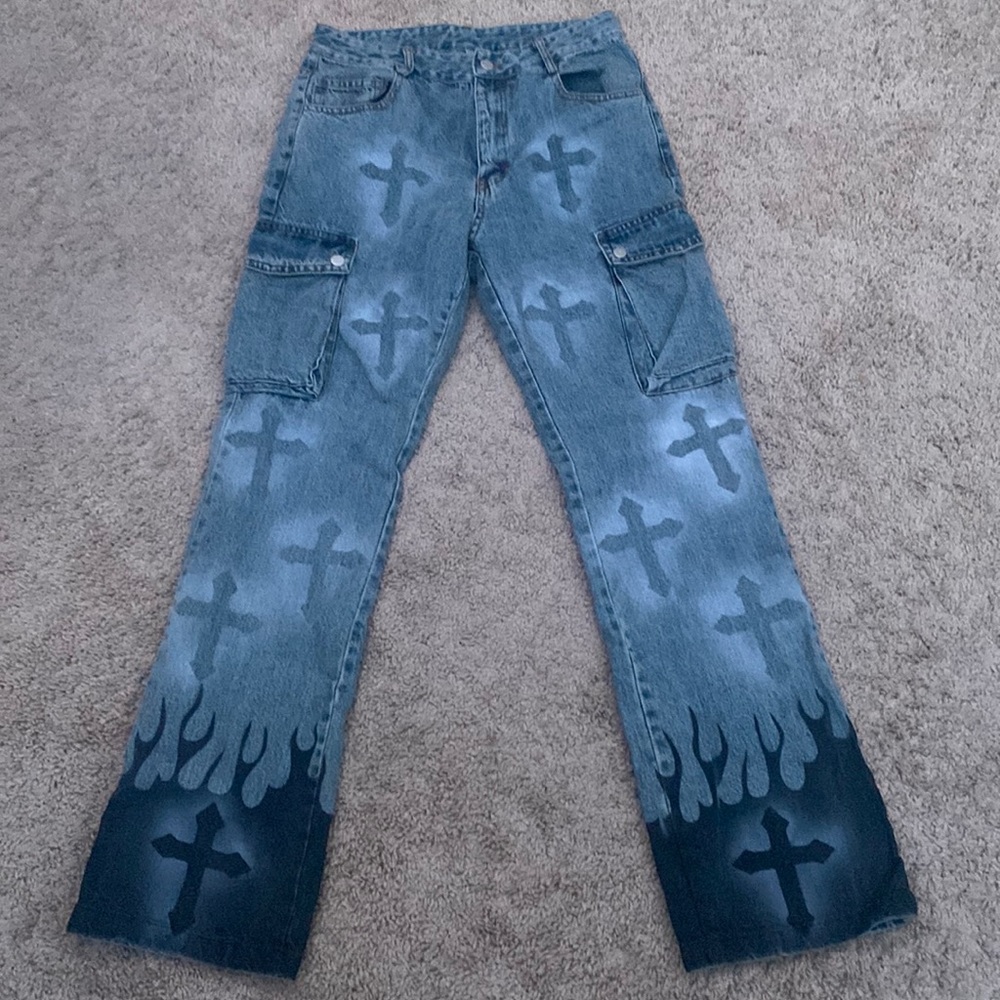 Aelfric Eden Flame & Cross Vibe Slim Jeans
